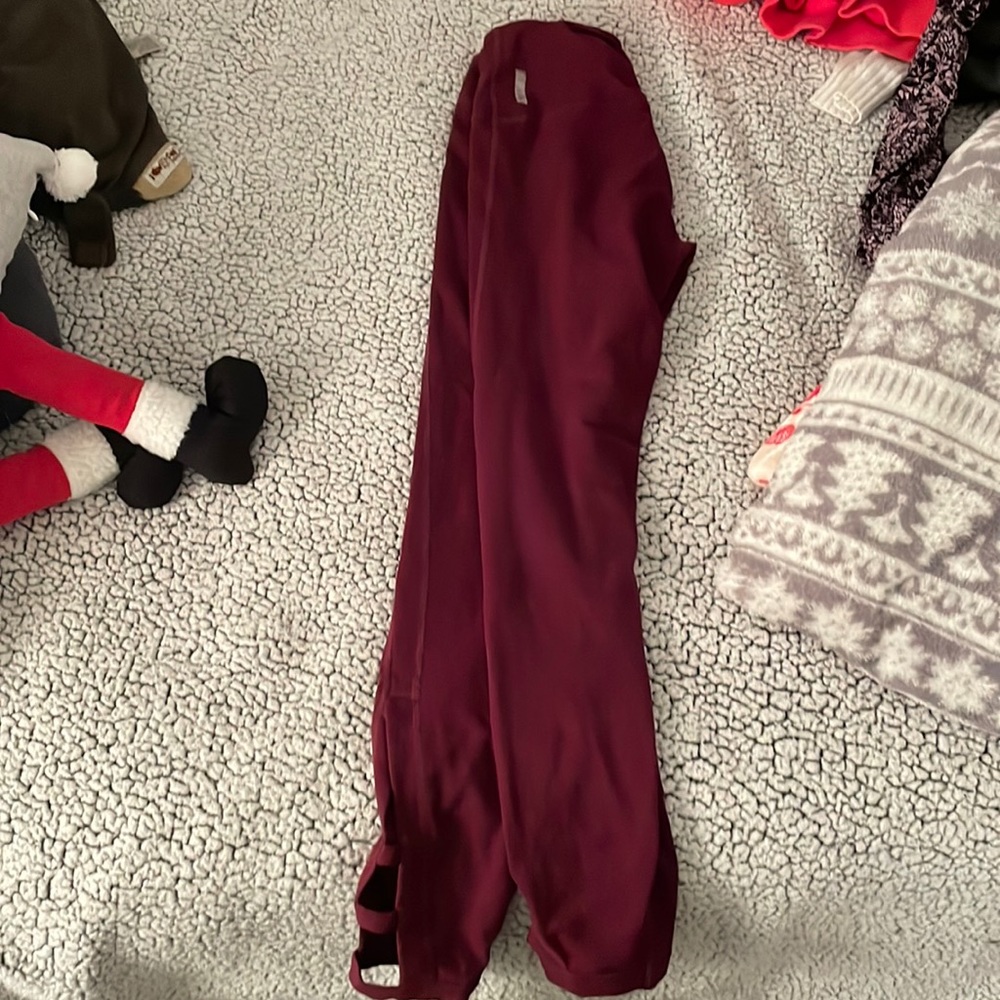 zella maroon leggings